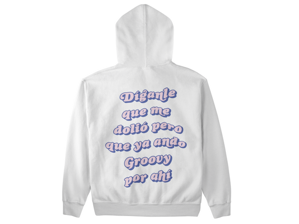 WHITE GROOVY HOODIE