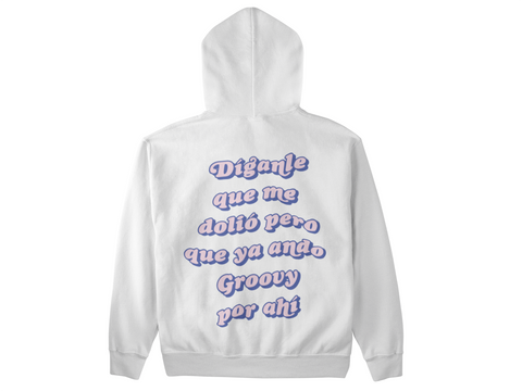 WHITE GROOVY HOODIE